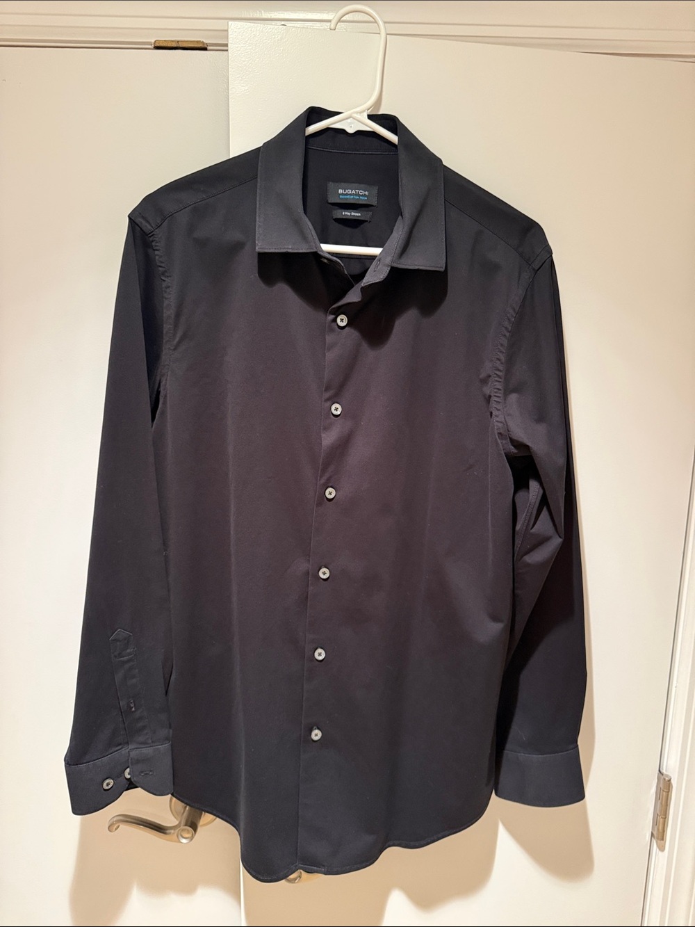 Bugatchi Oooh Cotton Tech 8 Way Stretch Button Down Shirt.